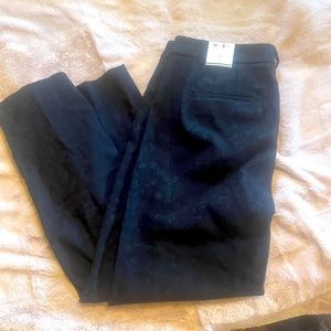 WHBM slim ankle jacquard pant size 12 new with tags